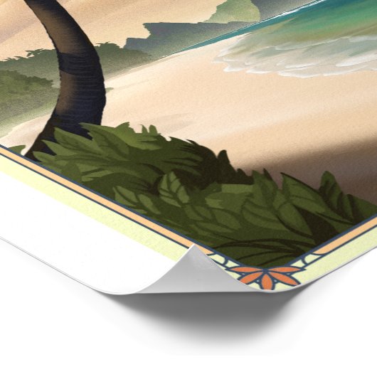 Amerikaans Samoa Nationaal Park Litho Kunstwerk Po Poster (Hoek)