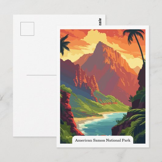 Amerikaans Samoa Nationaal Park Regenwoud Briefkaart (Voorkant / Achterkant)