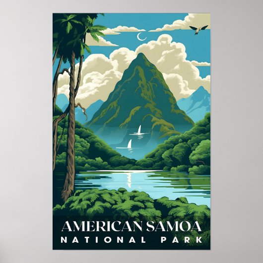 Amerikaans Samoa Nationaal Park Reizen Natuur Bos Poster (Voorkant)