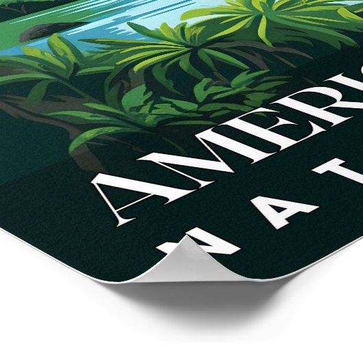 Amerikaans Samoa Nationaal Park Reizen Natuur Bos Poster (Hoek)