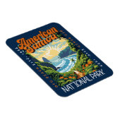 Amerikaans-Samoa Nationaal Park Retro Noodlijdend Magneet (Rechterzijde)