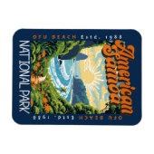 Amerikaans-Samoa Nationaal Park Retro Noodlijdend Magneet (Horizontaal)