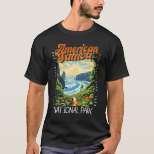 Amerikaans-Samoa Nationaal Park Retro Noodlijdend T-shirt