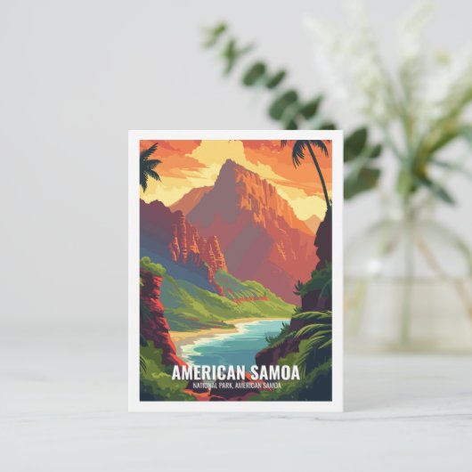Amerikaans-Samoa Nationaal Park Verenigde Staten N Briefkaart (Staand voorkant)