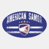 Amerikaans Samoa Ovale Sticker (Voorkant)