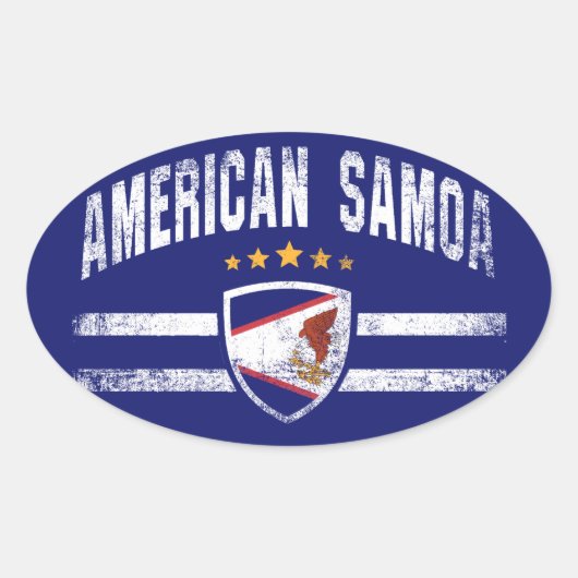 Amerikaans Samoa Ovale Sticker (Voorkant)