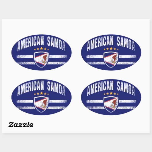 Amerikaans Samoa Ovale Sticker (Vel)
