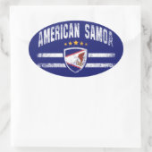Amerikaans Samoa Ovale Sticker (Tas)
