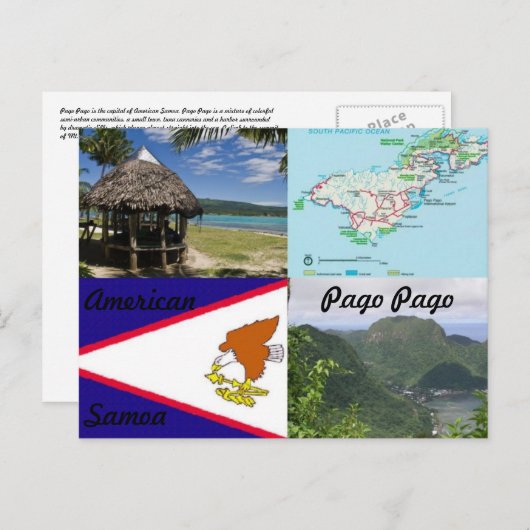 Amerikaans, Samoa, Pago briefkaart (Voorkant / Achterkant)