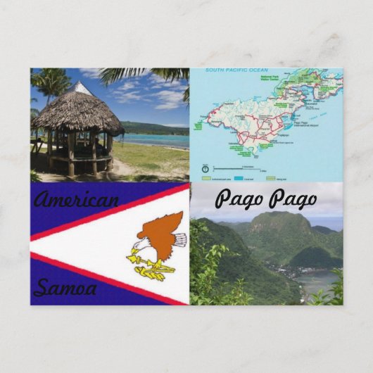 Amerikaans, Samoa, Pago briefkaart (Voorkant)