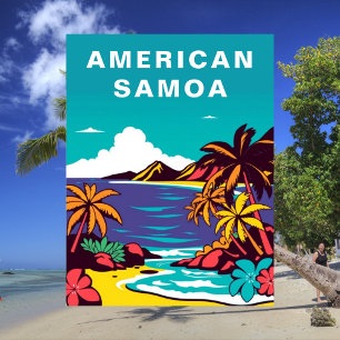 Amerikaans Samoa Retro USA Vintage Travel Briefkaart