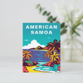 Amerikaans Samoa Retro USA Vintage Travel Briefkaart (Staand voorkant)