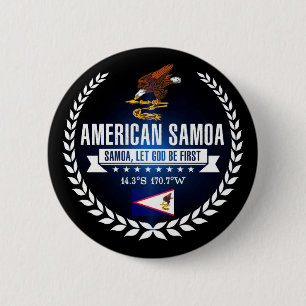 Amerikaans Samoa Ronde Button 5,7 Cm