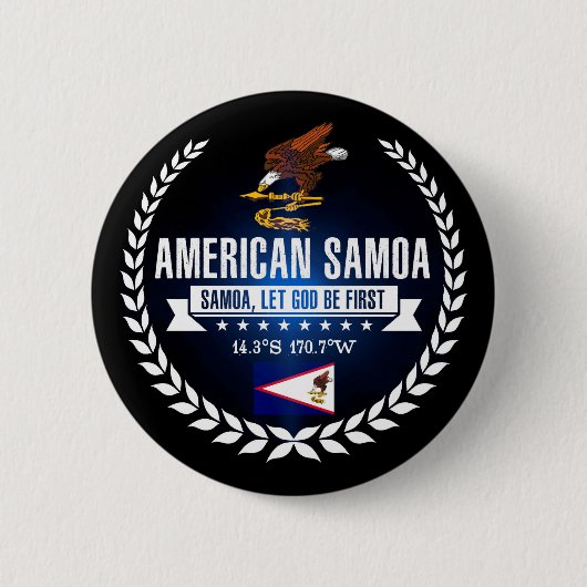 Amerikaans Samoa Ronde Button 5,7 Cm (Voorkant)