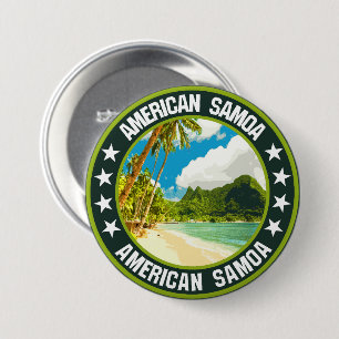 Amerikaans Samoa Ronde Button 7,6 Cm