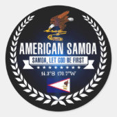 Amerikaans Samoa Ronde Sticker (Voorkant)
