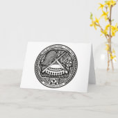 Amerikaans Samoa Seal Wenskaart Kaart (Gele Bloem)