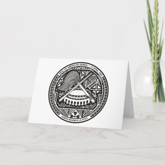 Amerikaans Samoa Seal Wenskaart Kaart (Voorkant)
