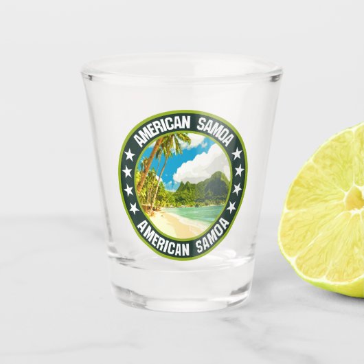 Amerikaans Samoa Shot Glas (Voorkant)