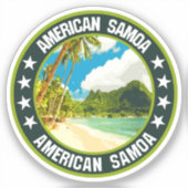 Amerikaans Samoa Sticker (Voorkant)