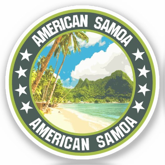 Amerikaans Samoa Sticker (Voorkant)