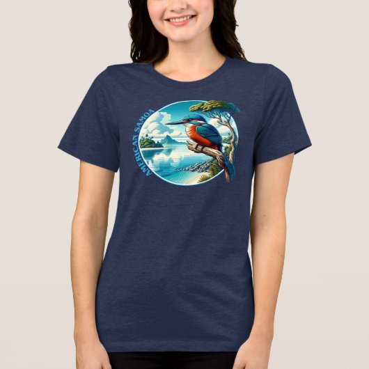 Amerikaans-Samoa - Stille Zuidzee Tri-Blend Shirt (Voorkant)