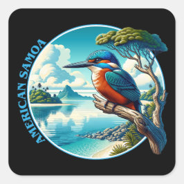 Amerikaans-Samoa - Stille Zuidzee Vierkante Sticker