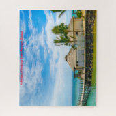 Amerikaans Samoa strand scène.Kerstgroeten Legpuzzel (Verticaal)