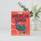 Amerikaans Samoa vintage reisposter Briefkaart (Staand voorkant)