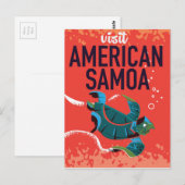 Amerikaans Samoa vintage reisposter Briefkaart (Voorkant / Achterkant)