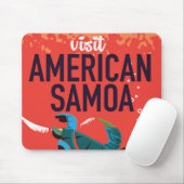 Amerikaans Samoa vintage reisposter Muismat (Met muis)