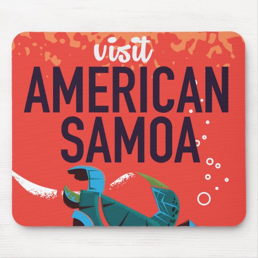 Amerikaans Samoa vintage reisposter Muismat (Voorkant)