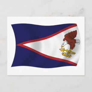 Amerikaans Samoa Vlag Ansichtkaart Briefkaart