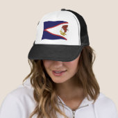 Amerikaans Samoa Vlag Hoed Trucker Pet (In situ)