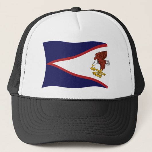 Amerikaans Samoa Vlag Hoed Trucker Pet (Voorkant)