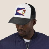 Amerikaans Samoa Vlag Hoed Trucker Pet (In situ)