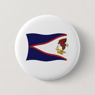 Amerikaans Samoa Vlag Knop Ronde Button 5,7 Cm