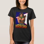 Amerikaans-Samoa Vlag Polynesisch Shaka Samoan Fam T-shirt (Voorkant)