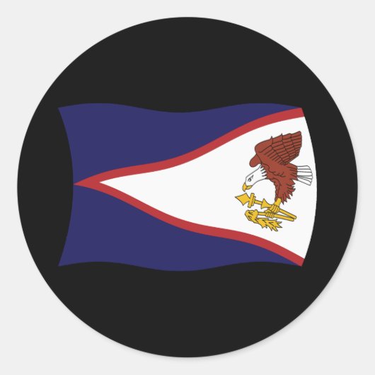 Amerikaans Samoa Vlag Sticker (Voorkant)