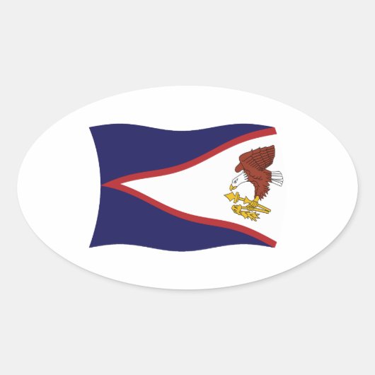 Amerikaans Samoa Vlag Sticker (Voorkant)