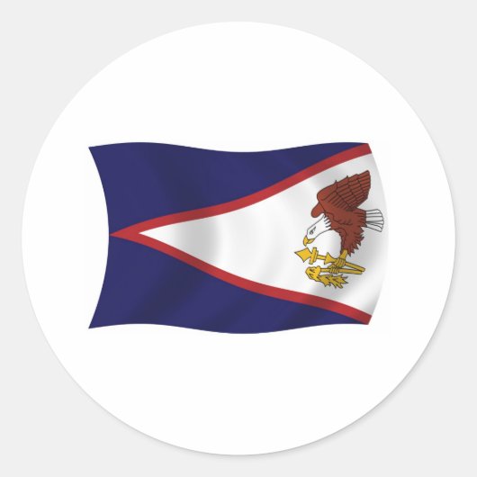 Amerikaans Samoa Vlag Sticker (Voorkant)