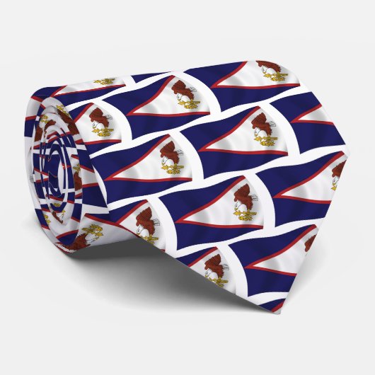 Amerikaans Samoa Vlag Stropdas (Opgerold)