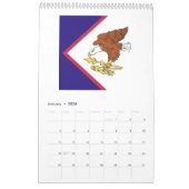 Amerikaans Samoa-vlagemblem Kalender (Jan 2026)