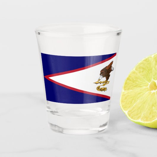 Amerikaans-Samoaanse vlag Shot Glas (Voorkant)