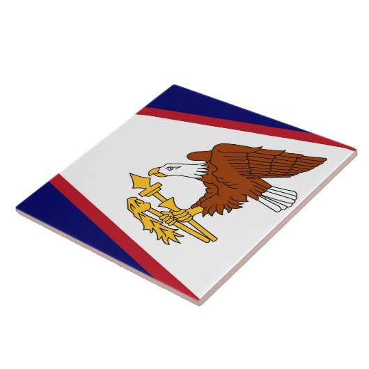 Amerikaans-Samoaanse vlag Tegel Tegeltje (Zijkant)