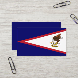Amerikaans Samoaanse vlag Visitekaartje