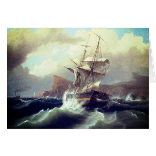 Amerikaans schip in nood 1841 (Voorkant Horizontaal)