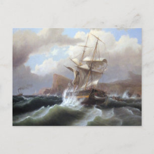 Amerikaans schip in nood 1841 briefkaart
