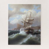 Amerikaans schip in nood 1841 legpuzzel (Verticaal)