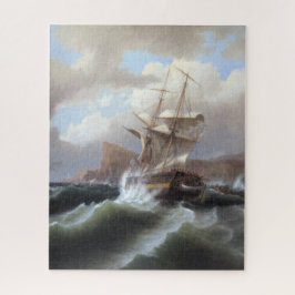 Amerikaans schip in nood 1841 legpuzzel